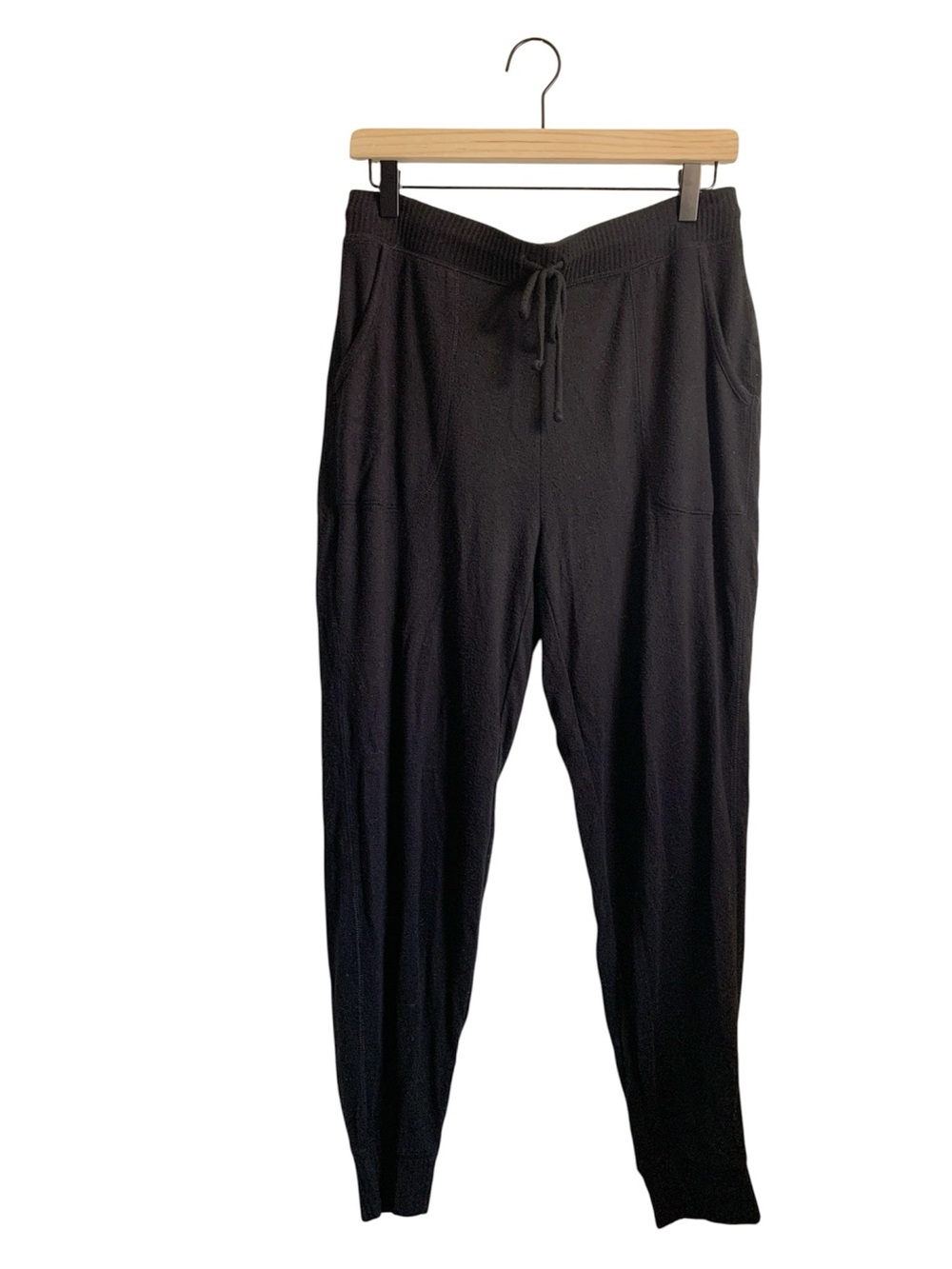 Old Navy Plush Black Jack Knit Joggers Track Pants Cozy and Stretchy M
